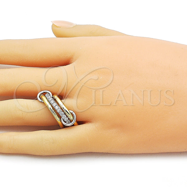 Gold Filled Ring — Multi Stone Ring with White Cubic Zirconia Polished — alternate product view — SKU 163690 | Oro Laminado anillo — Multi Stone Ring with blanco Cubic Zirconia pulido — SKU 163690