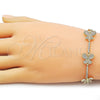 Oro Laminado Tennis Bracelet, Gold Filled Style Butterfly Design, with White Cubic Zirconia, Polished, Golden Finish, 03.266.0074.07