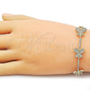 Oro Laminado Tennis Bracelet, Gold Filled Style Butterfly Design, with White Cubic Zirconia, Polished, Golden Finish, 03.266.0074.07 (Thickness, 7 Inches Length)
