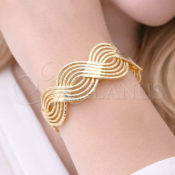 Gold Filled Jewelry — Individual Bangle Twist Design Diamond Cutting 07. 23 — alternate product view — SKU 163711 | Oro Laminado joyería — Individual Bangle Twist diseño Diamond Cutting 07. 23 — SKU 163711