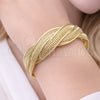 Oro Laminado Individual Bangle, Gold Filled Style Twist Design, Polished, Golden Finish, 07.331.0004 (20 MM Thickness, One size fits all)