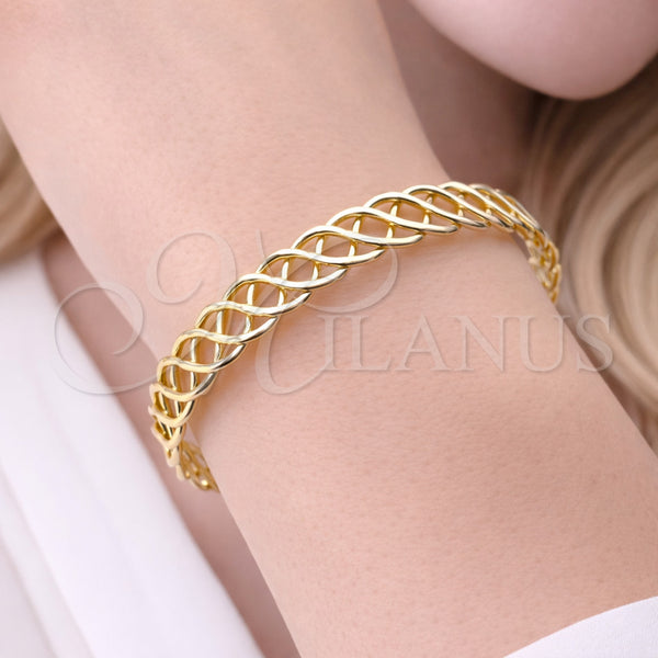 Gold Filled Jewelry — Individual Bangle Twist Design Polished 07. 09 MM — alternate product view — SKU 163714 | Oro Laminado joyería — Individual Bangle Twist diseño pulido 07. 09 MM — SKU 163714