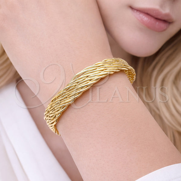 Gold Filled Jewelry — Individual Bangle Twist Design Polished 07. Thickness One — alternate product view — SKU 163715 | Oro Laminado joyería — Individual Bangle Twist diseño pulido 07. Thickness One — SKU 163715