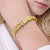 Oro Laminado Individual Bangle, Gold Filled Style Twist Design, Polished, Golden Finish, 07.331.0006 (Thickness, One size fits all)