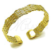 Oro Laminado Individual Bangle, Gold Filled Style Twist Design, Polished, Golden Finish, 07.331.0006 (Thickness, One size fits all)