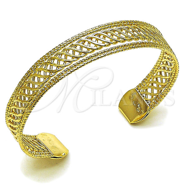 Gold Filled Jewelry — Individual Bangle Twist Design Polished 07. Thickness One — alternate product view — SKU 163717 | Oro Laminado joyería — Individual Bangle Twist diseño pulido 07. Thickness One — SKU 163717