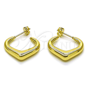 Gold Filled Hoop Earrings — Small Hoop Heart Design Polished 02. — main product view — SKU 163730 | Oro Laminado aretes de aro — aro pequeño corazón diseño pulido 02. — SKU 163730