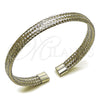 Stainless Steel Individual Bangle, Filigree Design, Polished, Steel Finish, 07.244.0010