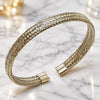 Stainless Steel Individual Bangle, Filigree Design, Polished, Steel Finish, 07.244.0010 (07 MM Thickness, One size fits all)