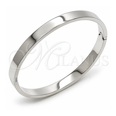 Stainless Steel Individual Bangle, Polished, Steel Finish, 07.244.0011.04 (Thickness, Size 4 (2.25 Diameter))