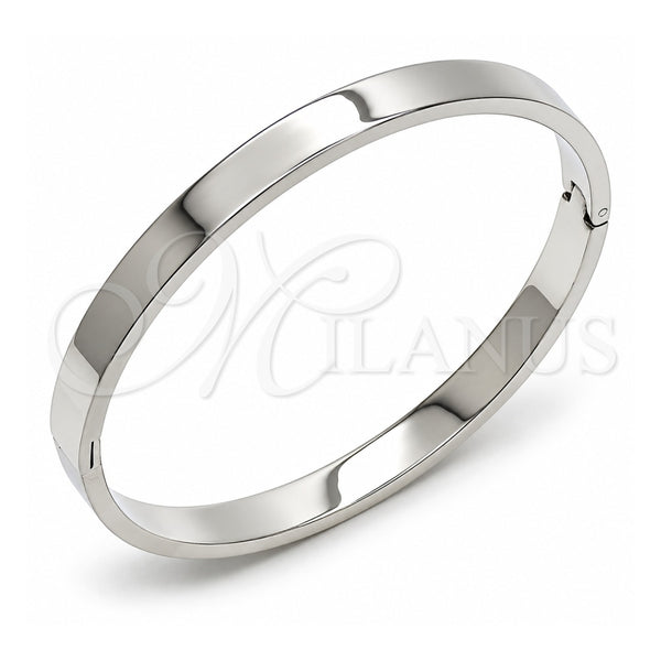 Stainless Steel Individual Bangle, Polished, Steel Finish, 07.244.0011.04 (Thickness, Size 4 (2.25 Diameter))