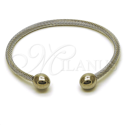 Stainless Steel Ball and Twist Bangle 07.244.0012 for wholesale, main product view