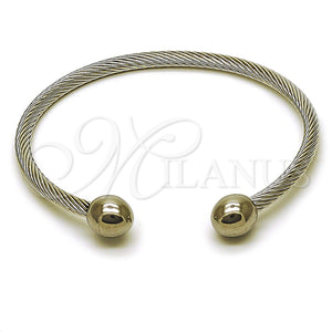 Stainless Steel Jewelry — Individual Bangle Ball and Twist Design Polished 07. — main product view — SKU 163736 | Acero Inoxidable joyería — Individual Bangle Ball and Twist diseño pulido 07. — SKU 163736