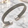 Stainless Steel Individual Bangle, Filigree Design, Polished, Steel Finish, 07.244.0013 (08 MM Thickness, One size fits all)