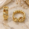 Oro Laminado Huggie Hoop, Gold Filled Style Miami Cuban Design, Polished, Golden Finish, 02.195.0378.16
