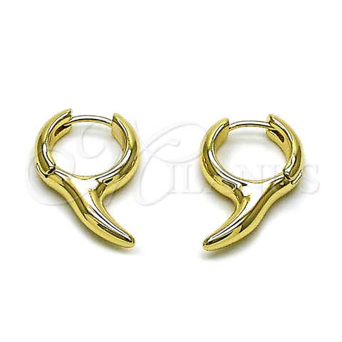 Oro Laminado Huggie Hoop, Gold Filled Style Polished, Golden Finish, 02.195.0381.15