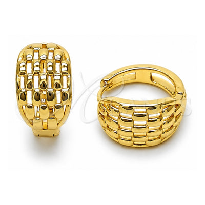 Oro Laminado Huggie Hoop, Gold Filled Style Polished, Golden Finish, 02.195.0382.18