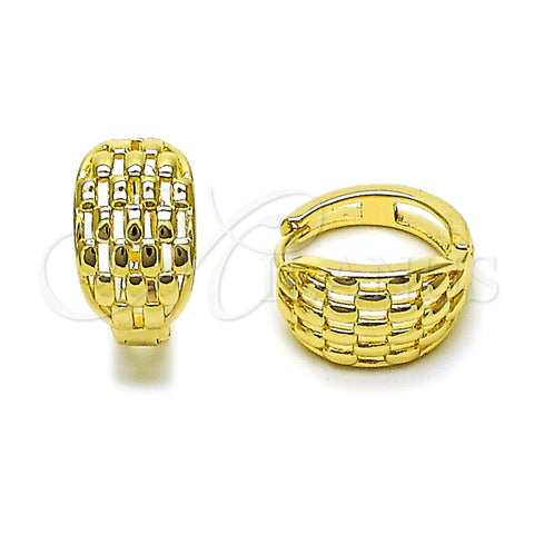 Oro Laminado Huggie Hoop, Gold Filled Style Polished, Golden Finish, 02.195.0382.18