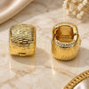 Oro Laminado Huggie Hoop, Gold Filled Style Diamond Cutting Finish, Golden Finish, 02.195.0384.16