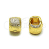 Oro Laminado Huggie Hoop, Gold Filled Style Diamond Cutting Finish, Golden Finish, 02.195.0384.16