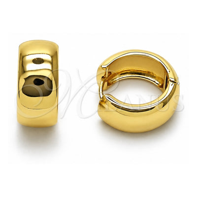 Oro Laminado Huggie Hoop, Gold Filled Style Polished, Golden Finish, 02.195.0307.18