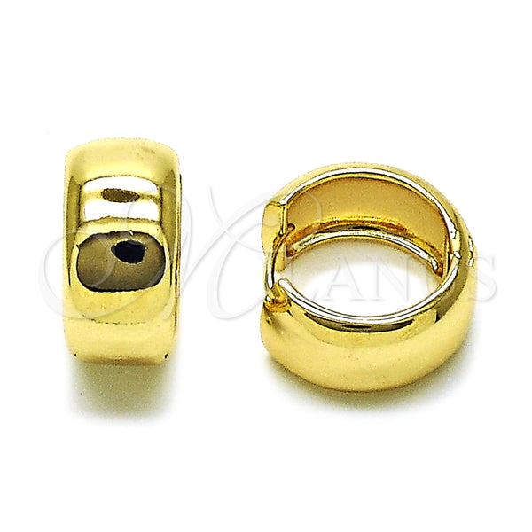 Gold Filled Hoop Earrings — Huggie Hoop Polished 02. — main product view — SKU 163765 | Oro Laminado aretes de aro — Huggie Hoop pulido 02. — SKU 163765