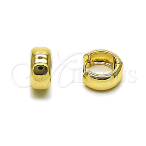 Gold Filled Hoop Earrings — Huggie Hoop Polished 02. — main product view — SKU 163766 | Oro Laminado aretes de aro — Huggie Hoop pulido 02. — SKU 163766