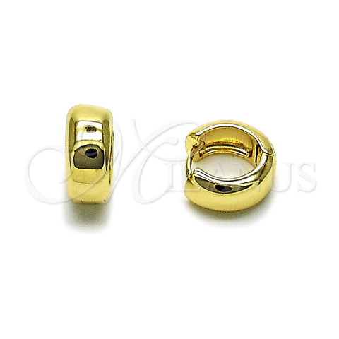 Oro Laminado Huggie Hoop, Gold Filled Style Polished, Golden Finish, 02.195.0306.14