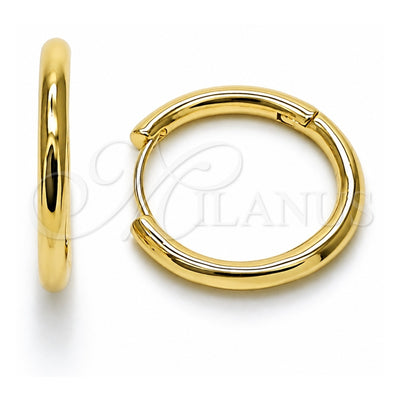 Oro Laminado Huggie Hoop, Gold Filled Style Polished, Golden Finish, 02.195.0189.25