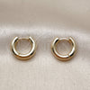 Oro Laminado Huggie Hoop, Gold Filled Style Polished, Golden Finish, 02.195.0189.14