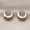 Oro Laminado Huggie Hoop, Gold Filled Style Polished, Golden Finish, 02.195.0171.18