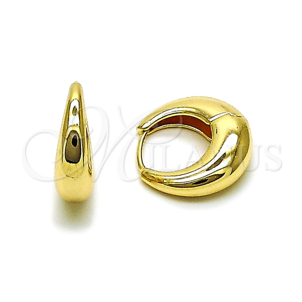 Oro Laminado Huggie Hoop, Gold Filled Style Polished, Golden Finish, 02.195.0171.18