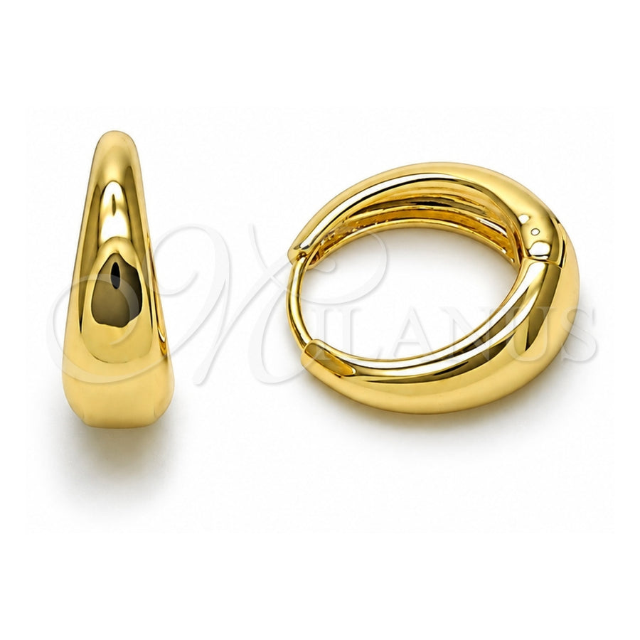 Oro Laminado Huggie Hoop, Gold Filled Style Polished, Golden Finish, 02.195.0171.16