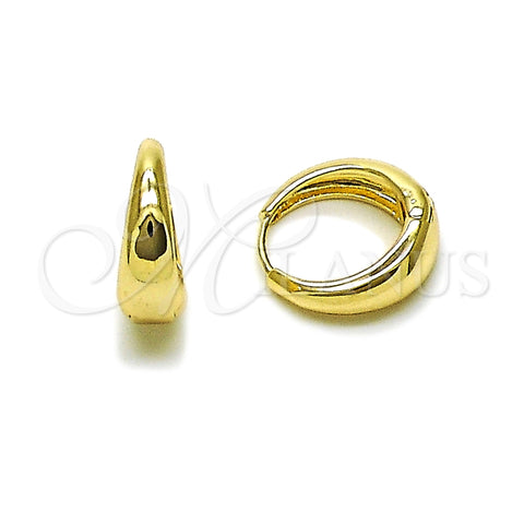 Oro Laminado Huggie Hoop, Gold Filled Style Polished, Golden Finish, 02.195.0171.16