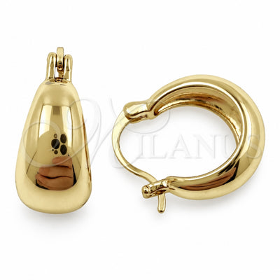 Oro Laminado Small Hoop, Gold Filled Style Polished, Golden Finish, 02.195.0198.16 for wholesale, main product view