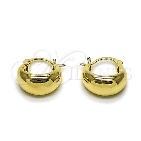 Oro Laminado Small Hoop, Gold Filled Style Polished, Golden Finish, 02.195.0198.16