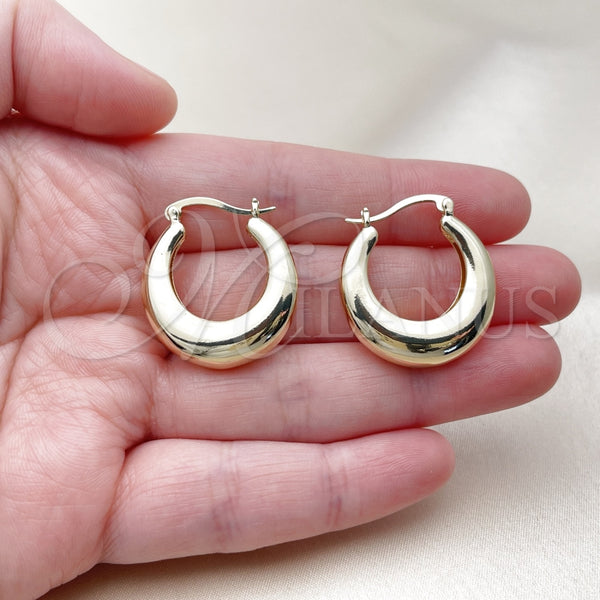 Gold Filled Hoop Earrings — Small Hoop Polished 02. — alternate product view — SKU 163775 | Oro Laminado aretes de aro — aro pequeño pulido 02. — SKU 163775