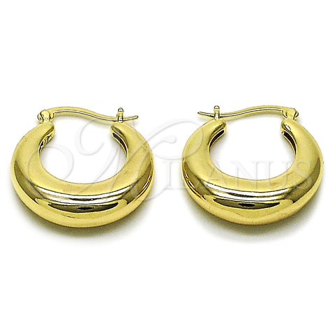 Oro Laminado Small Hoop, Gold Filled Style Polished, Golden Finish, 02.195.0394.25