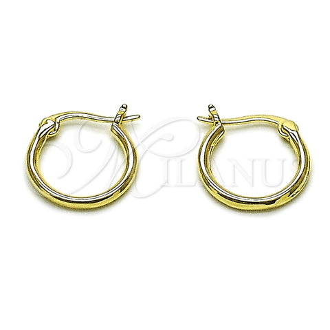 Oro Laminado Small Hoop, Gold Filled Style Polished, Golden Finish, 02.195.0395.16