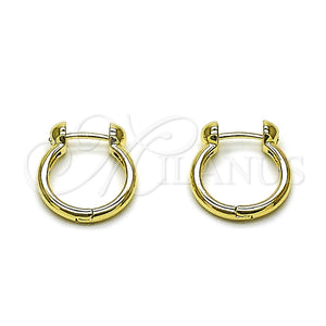 Gold Filled Hoop Earrings — Huggie Hoop Horseshoe Design Polished 02. — main product view — SKU 163778 | Oro Laminado aretes de aro — Huggie Hoop Horseshoe diseño pulido 02. — SKU 163778