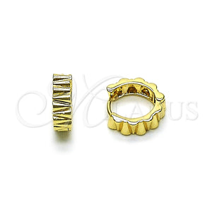 Gold Filled Hoop Earrings — Huggie Hoop Diamond Cutting 02. — main product view — SKU 163779 | Oro Laminado aretes de aro — Huggie Hoop Diamond Cutting 02. — SKU 163779