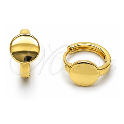 Oro Laminado Huggie Hoop, Gold Filled Style Polished, Golden Finish, 02.195.0399.14