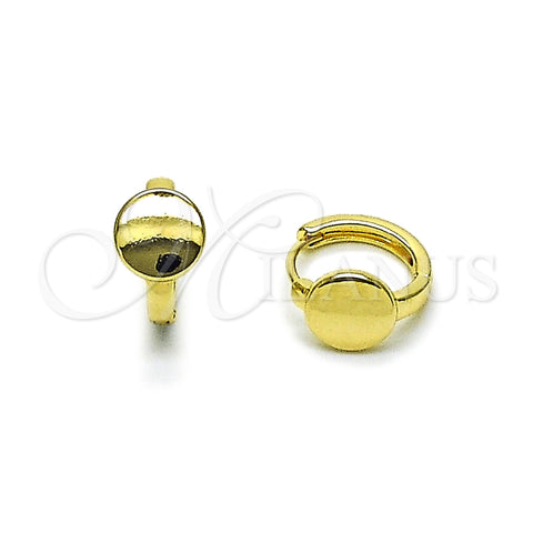 Oro Laminado Huggie Hoop, Gold Filled Style Polished, Golden Finish, 02.195.0399.14