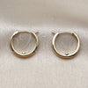 Oro Laminado Small Hoop, Gold Filled Style Polished, Golden Finish, 02.195.0401.16