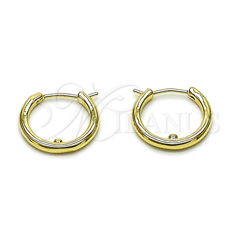 Oro Laminado Small Hoop, Gold Filled Style Polished, Golden Finish, 02.195.0401.16