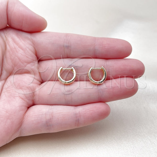 Gold Filled Hoop Earrings — Huggie Hoop Polished 02. — alternate product view — SKU 163784 | Oro Laminado aretes de aro — Huggie Hoop pulido 02. — SKU 163784
