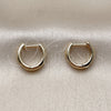 Oro Laminado Huggie Hoop, Gold Filled Style Polished, Golden Finish, 02.195.0403.12