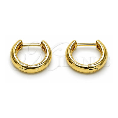 Oro Laminado Huggie Hoop, Gold Filled Style Polished, Golden Finish, 02.195.0403.12