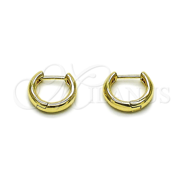 Gold Filled Hoop Earrings — Huggie Hoop Polished 02. — main product view — SKU 163784 | Oro Laminado aretes de aro — Huggie Hoop pulido 02. — SKU 163784