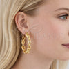 Oro Laminado Medium Hoop, Gold Filled Style Puff Mariner Design, Polished, Golden Finish, 02.213.0678.25